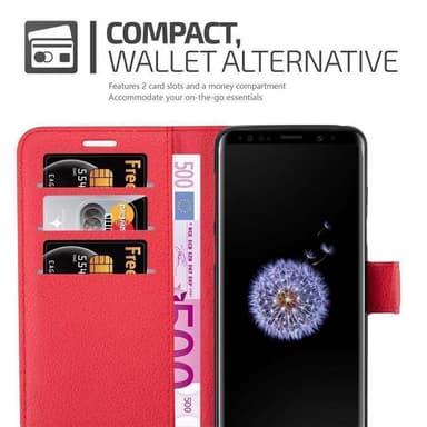 Samsung Galaxy S9 PLUS Plånboksfodral Skal (Röd)