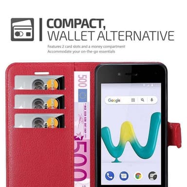 WIKO SUNNY 3 MINI Plånboksfodral Skal (Röd)
