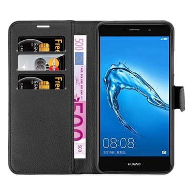 Huawei Enjoy 7 PLUS Plånboksfodral Skal (Svart)