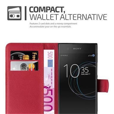 Sony Xperia XA1 Plånboksfodral Skal (Röd)