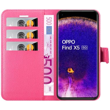 Oppo FIND X5 Plånboksfodral Skal (Rosa)