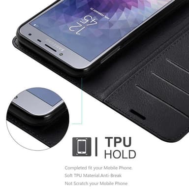 Samsung Galaxy J4 2018 Plånboksfodral Skal (Svart)