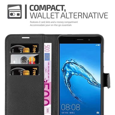 Huawei Enjoy 7 PLUS Plånboksfodral Skal (Svart)