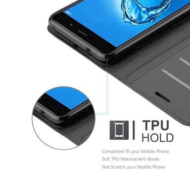 Huawei Enjoy 7 PLUS Plånboksfodral Skal (Svart)