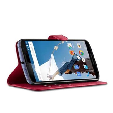 Motorola Google NEXUS 6 Plånboksfodral Skal (Röd)