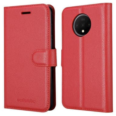 OnePlus 7T Plånboksfodral Skal (Röd)