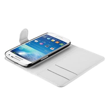 Samsung Galaxy S4 MINI Plånboksfodral Skal (Vit)