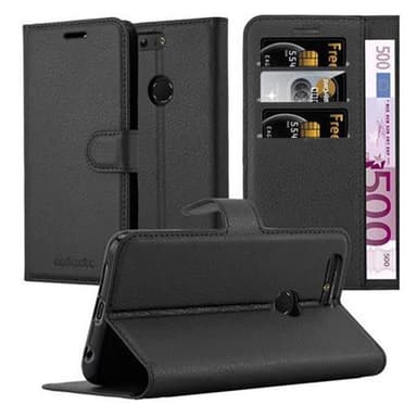 Honor 8 / 8 PREMIUM Plånboksfodral Skal (Svart)