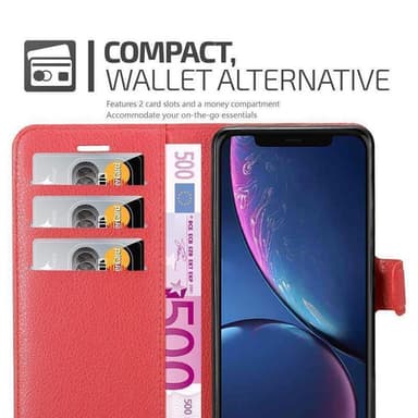 iPhone 11 PRO MAX Plånboksfodral Skal (Röd)