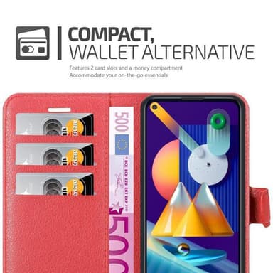 Samsung Galaxy A11 / M11 Plånboksfodral Skal (Röd)