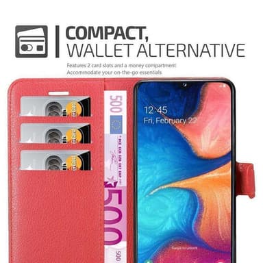 Samsung Galaxy A10e / A20e Plånboksfodral Skal (Röd)