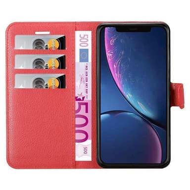 iPhone 11 PRO MAX Plånboksfodral Skal (Röd)