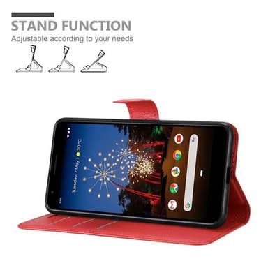 Google PIXEL 3A Plånboksfodral Skal (Röd)