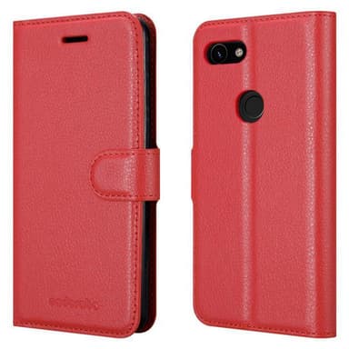 Google PIXEL 3A Plånboksfodral Skal (Röd)