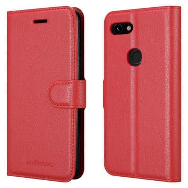 Google PIXEL 3A Plånboksfodral Skal (Röd)