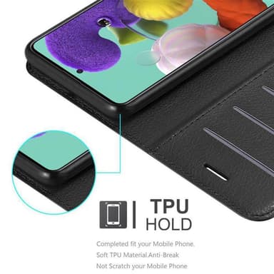 Samsung Galaxy A51 5G Plånboksfodral Skal (Svart)