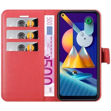 Samsung Galaxy A11 / M11 Plånboksfodral Skal (Röd)