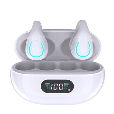 Bone conduction ear-free hörlurar Bluetooth 5.3 Hi-Fi ENC Vit