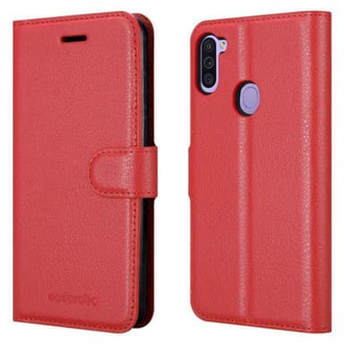 Samsung Galaxy A11 / M11 Plånboksfodral Skal (Röd)
