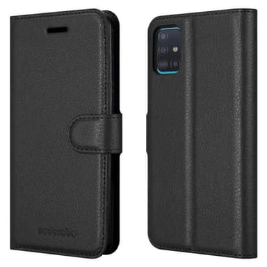 Samsung Galaxy A51 5G Plånboksfodral Skal (Svart)