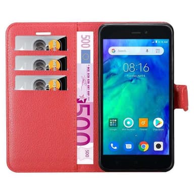 Xiaomi RedMi GO Plånboksfodral Skal (Röd)