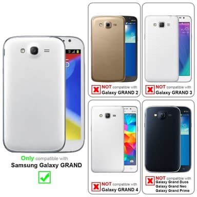 Samsung Galaxy GRAND Plånboksfodral Skal (Svart)