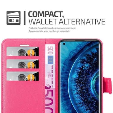 Oppo FIND X2 Plånboksfodral Skal (Rosa)