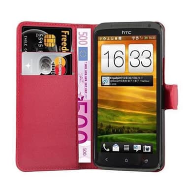 HTC ONE X / X+ Plånboksfodral Skal (Röd)