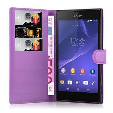 Sony Xperia T3 Plånboksfodral Skal (Lila)
