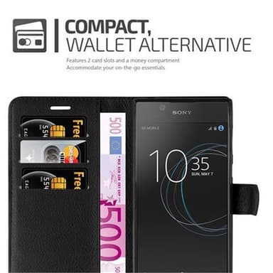 Sony Xperia L1 Plånboksfodral Skal (Svart)