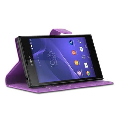Sony Xperia T3 Plånboksfodral Skal (Lila)