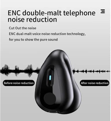 Bone conduction ear-free hörlurar Bluetooth 5.3 Hi-Fi ENC Vit