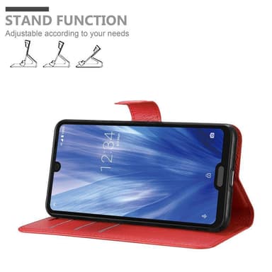 Sharp Aquos R3 Plånboksfodral Skal (Röd)