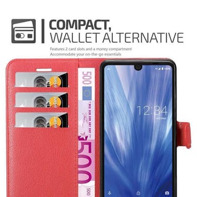 Sharp Aquos R3 Plånboksfodral Skal (Röd)