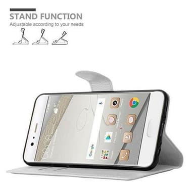 Huawei P10 PLUS Plånboksfodral Skal (Vit)
