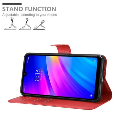 Xiaomi RedMi 7 Plånboksfodral Skal (Röd)