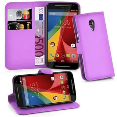 Motorola MOTO G2 Plånboksfodral Skal (Lila)