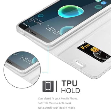 HTC Desire 12 PLUS Fodral Skal Case (Silver)