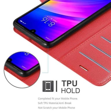 Xiaomi RedMi 7 Plånboksfodral Skal (Röd)