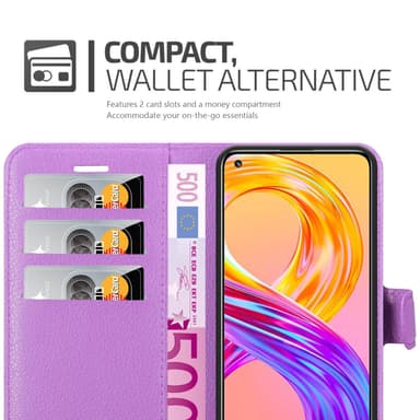Realme 8 4G / 8 PRO Plånboksfodral Skal (Lila)