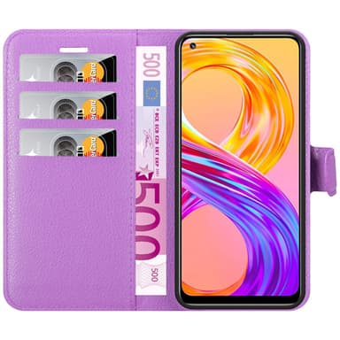 Realme 8 4G / 8 PRO Plånboksfodral Skal (Lila)