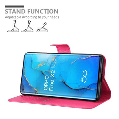 Oppo FIND X2 NEO Plånboksfodral Skal (Rosa)