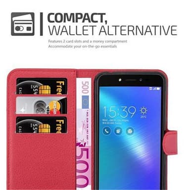 Asus ZenFone LIVE / 3 GO Plånboksfodral Skal (Röd)