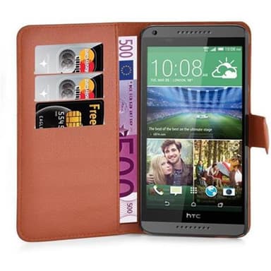 HTC Desire 820 Plånboksfodral Skal (Brun)
