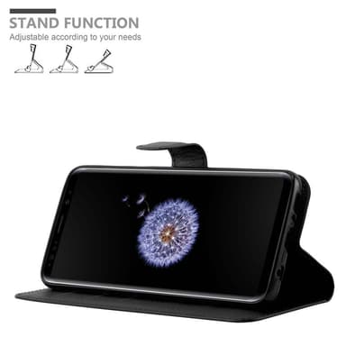 Samsung Galaxy S9 PLUS Plånboksfodral Skal (Svart)