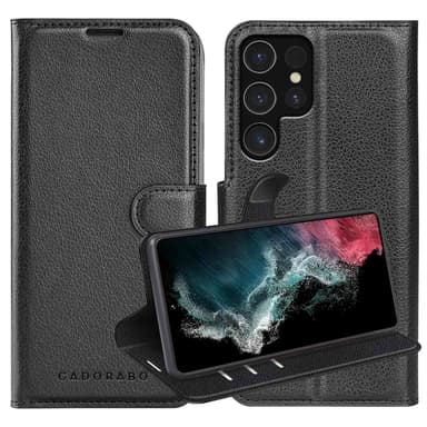 Samsung Galaxy S22 ULTRA Plånboksfodral Skal (Svart)