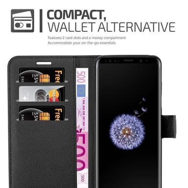 Samsung Galaxy S9 PLUS Plånboksfodral Skal (Svart)