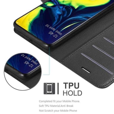Samsung Galaxy A80 / A90 4G Plånboksfodral Skal (Svart)
