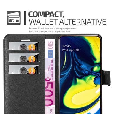 Samsung Galaxy A80 / A90 4G Plånboksfodral Skal (Svart)