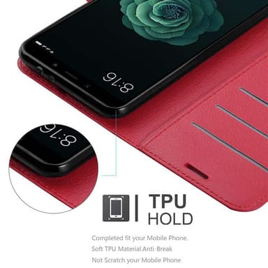 Xiaomi Mi A2 / Mi 6X Plånboksfodral Skal (Röd)